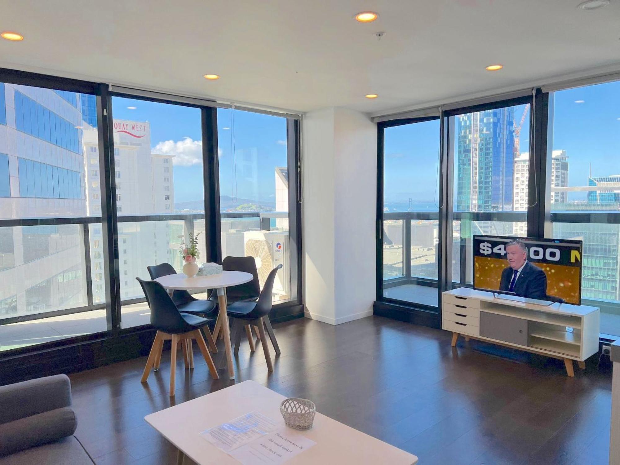 Magnificent Harbour View Skytower View Apartment In Cbd Auckland Exterior foto